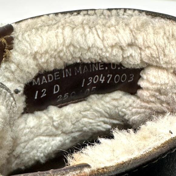 FULLY RESOLED Rancourt & Co Harrison Ranger Boot Brown Fleece Lined Maine USA 12 main image 7